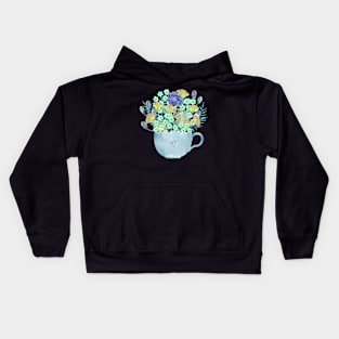 Cup o’ Flowers Kids Hoodie